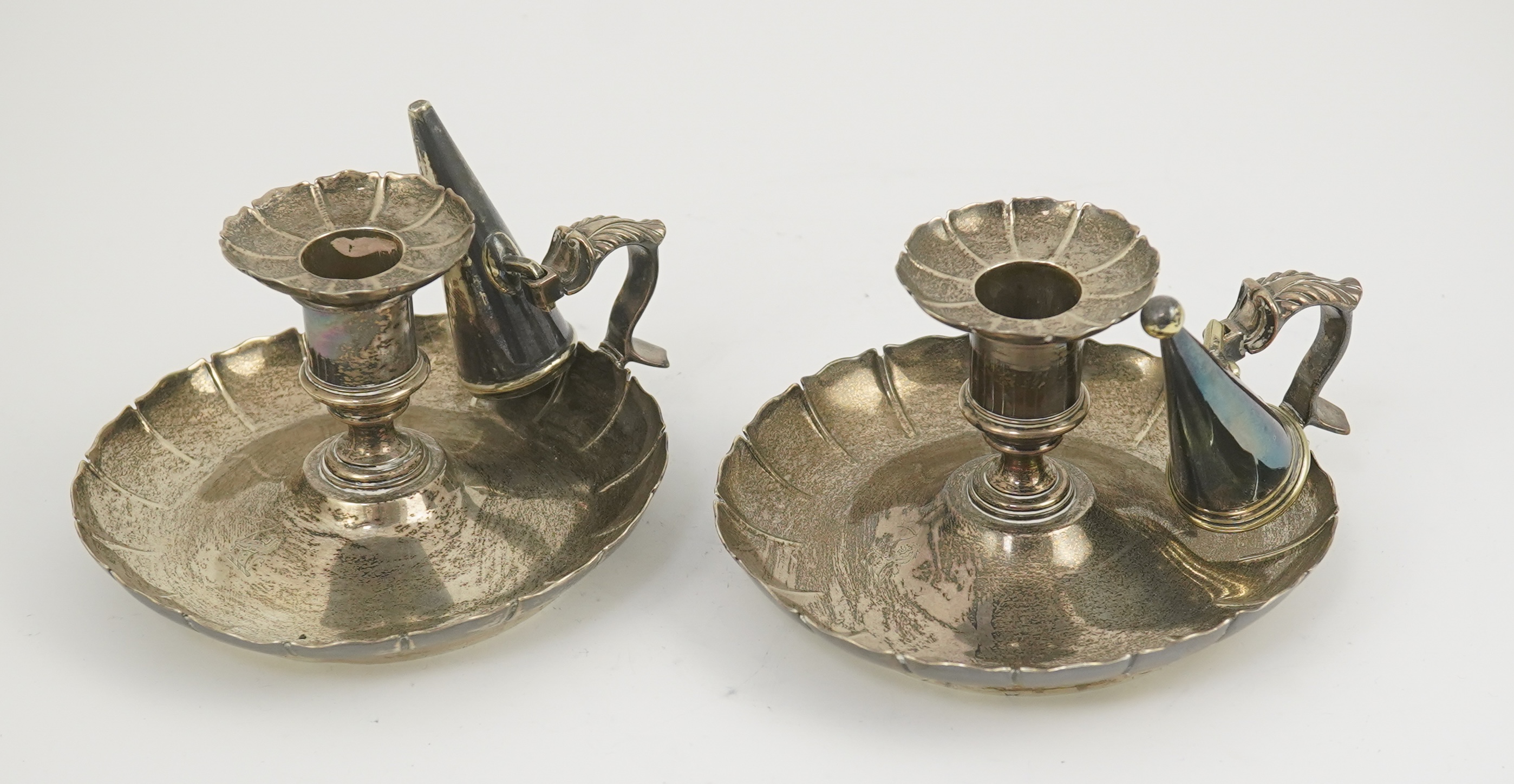 A pair of George IV silver chambersticks, by Richard Sibley I